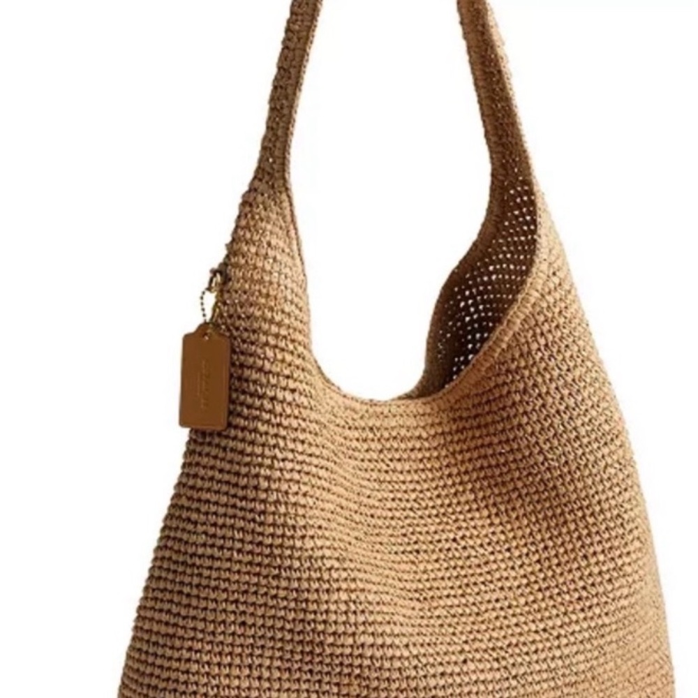 Coach Brooklyn 39 Straw Shoulder Bag - Picture 6 of 8